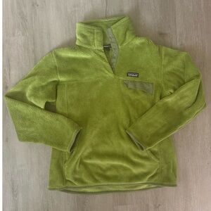 Patagonia Women's Re-Tool Half-Snap Green Fleece Pullover